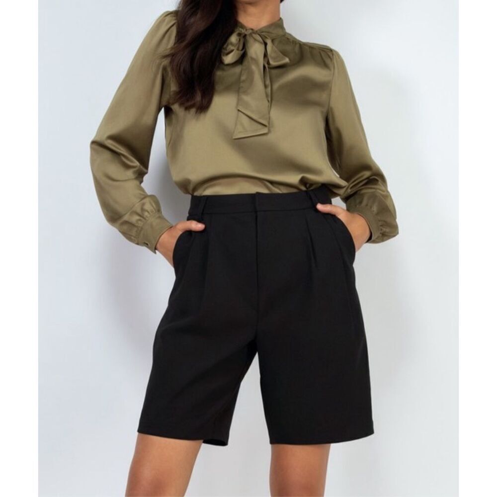 Olive long sleeve blouse